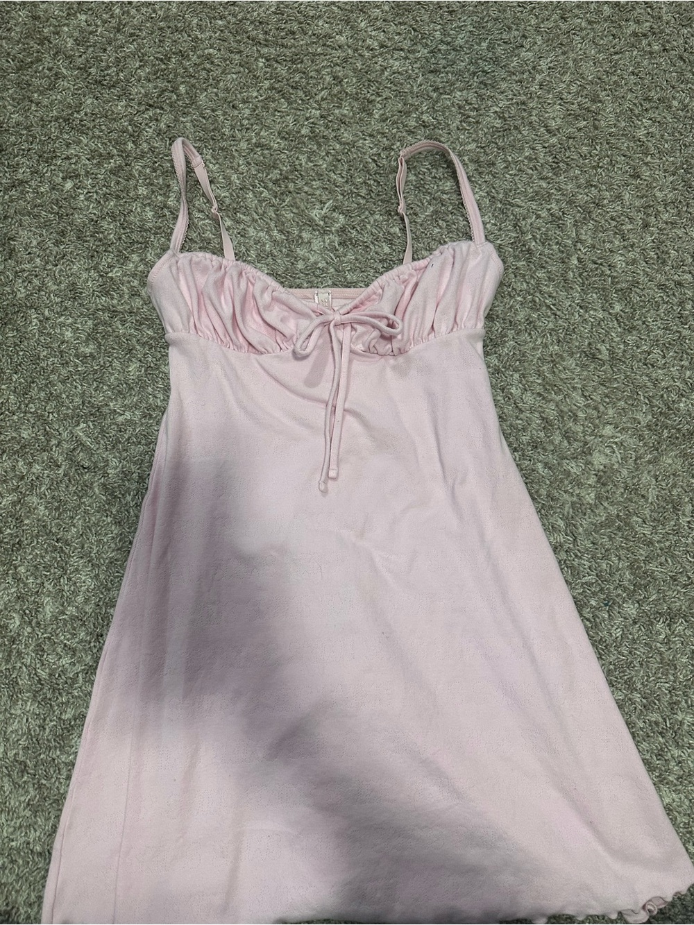 Skims Valentines Pink Tie-Front Slip Dress